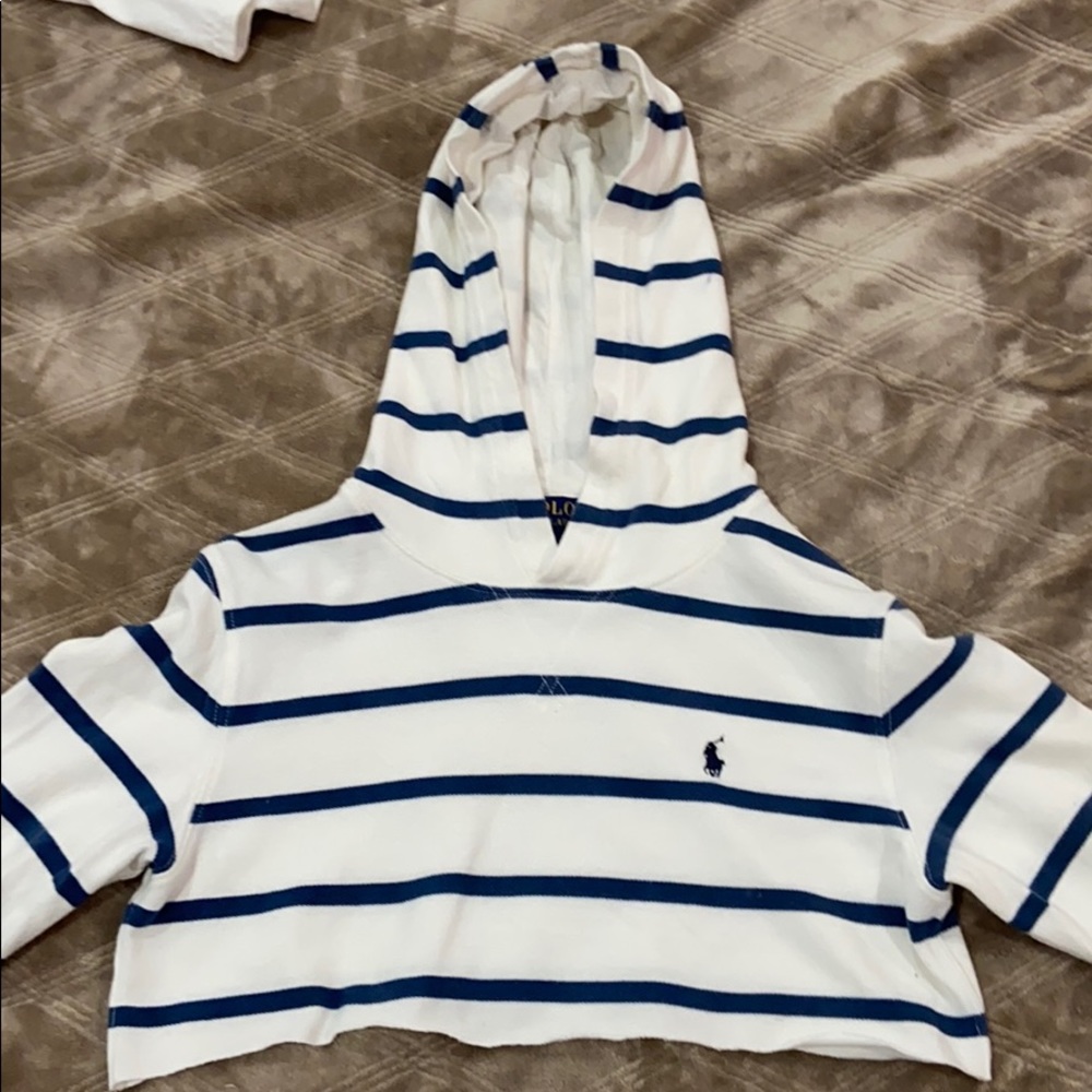 Polo crop top/ cover up